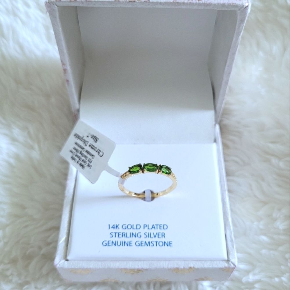 Shivam Triple3️⃣ Chrome Diopside Ring Sz 7 - NIB - Picture 6 of 16